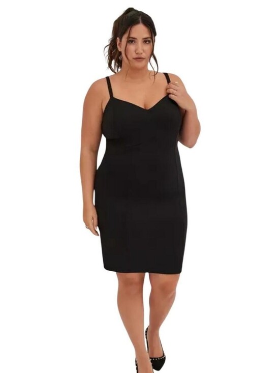 torrid Dresses & Skirts - Torrid black scuba sweetheart bodycon lace up back dress nwt 3x